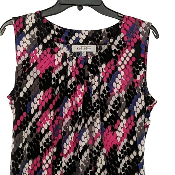 NWOT Kasper Shell Pink/Blue/White/Black/Gray, M - Picture 2 of 6